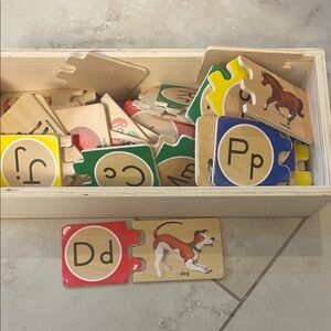 Wooden Alphabet Puzzle Set for Kids